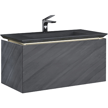 Тумба под раковину Jorno INCLINE Inc.01.100/P/Bet/JR 100х46х46 подвесная цвет серый