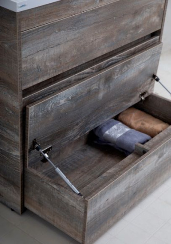 Тумба под раковину Art&Max FAMILY Family-900-3C-PIA-PE 90х48х85 напольная цвет бежево-серый - фото 3