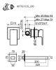 Смеситель для раковины Plumberia Selection Tag KITTG1135NO220 встраиваемый в стену черный