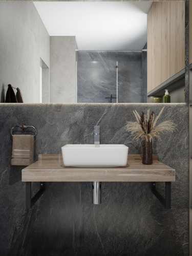 Столешница Teymi Helmi T150410 100х50 подвесная цвет коричневый - фото 3