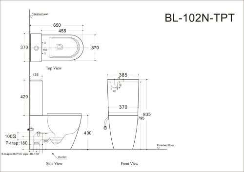 Чаша унитаза напольная Logan 00261949 цвет белый с сиденьем микролифт без бачка безободковая каскадный смыв - фото 2