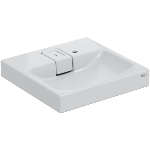 Раковина из искусственного камня СанТа Венера 900162 60х60 над стиральной машиной цвет белый 1 отверстие под смеситель - фото 2