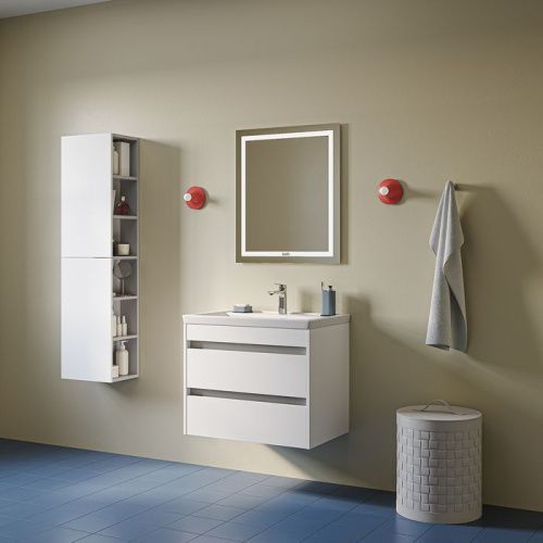 Тумба с раковиной IDDIS Zodiac X ZDX70W0i95K 71х47х58 подвесная цвет белый - фото 2