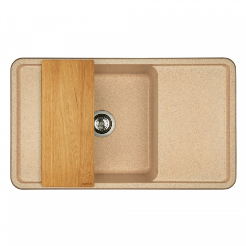 Кухонная мойка Aquaton Беллис 1A724832BS220 87х51 цвет бежевый - фото 3