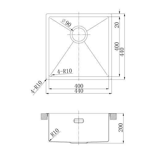 Кухонная мойка LeMark Olanga 440 9937121 44х44 цвет сталь - фото 5