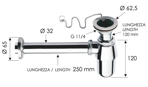 Сифон для раковины Remer 973Z114 - фото 2