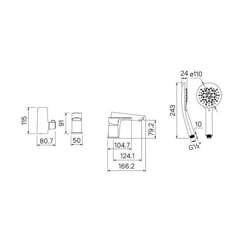 Смеситель для ванны IDDIS Cloud CLOSB30i07 на борт ванны белый - фото 4