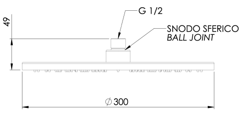 Верхний душ Daniel A594CM3015 черный матовый - фото 2