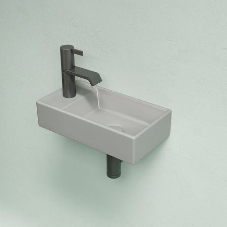 Раковина из сантехнического фарфора Ceramica Nova ELEMENT CN6051RMH 40х20 подвесная цвет черный 1 отверстие под смеситель