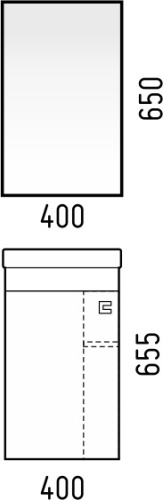 Зеркало-шкаф Corozo Комо SD-00000290 40х17х65 подвесной цвет белый - фото 2