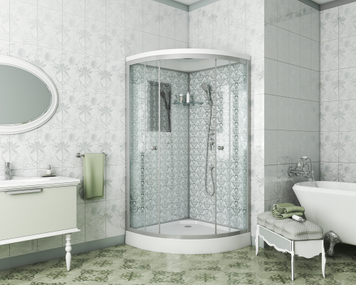 Душевая кабина Niagara Luxe 7702W 100х100 четверть круга с крышей ориентация универсальная - фото 2