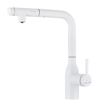 Смеситель для кухни Paulmark VIPER Vi213105-WH на раковину белый матовый