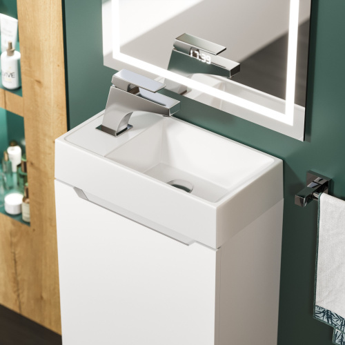 Раковина из литьевого мрамора Uperwood Classic New 2911020334 41х23 полувстраиваемая цвет белый - фото 4