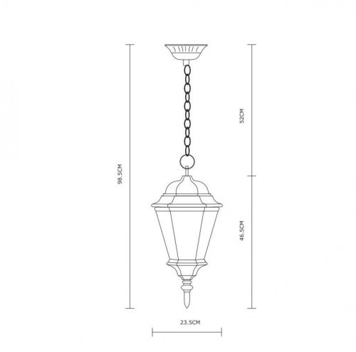 Уличный подвесной светильник Arte Lamp Genova (Генова) A1204SO-1BN - фото 5
