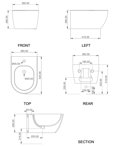 Биде GSG Ceramic Design Like LKBISO003 подвесное - фото 2