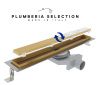 Душевой лоток Plumberia Selection PST IN-TILE PST90OB 90х5 золото