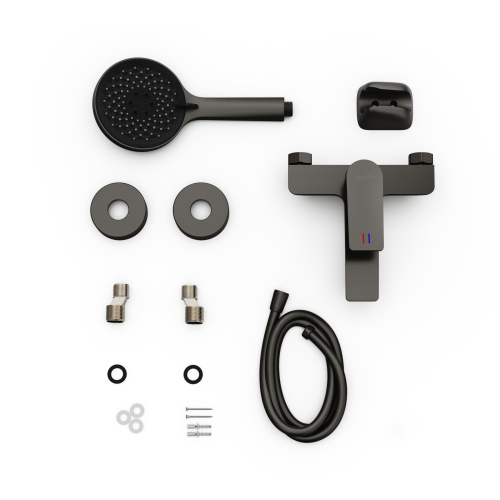 Смеситель для ванны Tokito MITSUISHI TOK-MIT-1014GM настенный вороненая сталь - фото 5