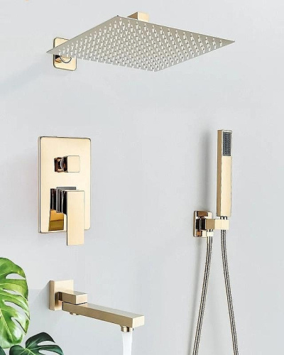 Душевая система ALMAes Elbe TVZ-0815 встраиваемая цвет золото - фото 2