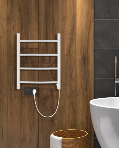 Полотенцесушитель Indigo Line LСLE50-40WMR 43х50 электрический белый матовый - фото 4