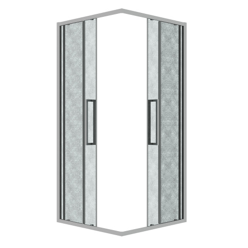 Душевой уголок Grossman Cosmo 300.K33.02.1010.10.02 100х100 стекло текстурное профиль хром глянцевый без поддона - фото 2