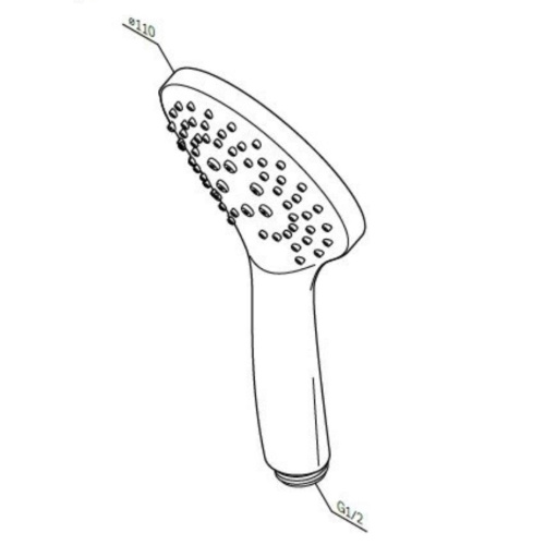 Душевая лейка Am.Pm Gem F0290022 круглая - фото 4