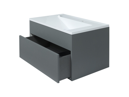 Тумба с раковиной Uperwood Lotus Premium 39340207462 80х50х44 цвет серый матовый - фото 2