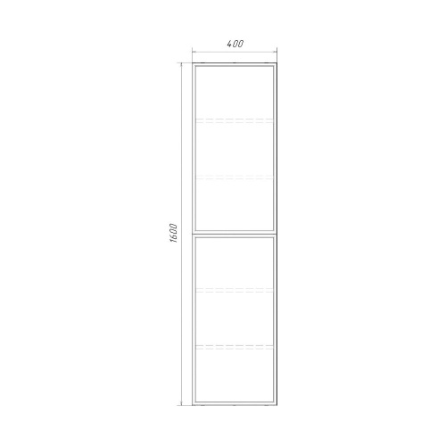 Шкаф-пенал Comforty Мадрид 00-00017855CF 40х30х160 подвесной цвет серый шелк - фото 2
