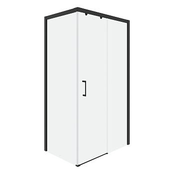 Душевой уголок Cerutti SPA VITO110B-R 110х80 стекло прозрачное профиль черный без поддона