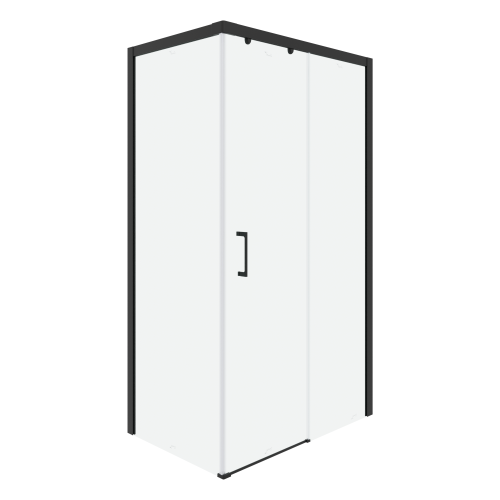 Душевой уголок Cerutti SPA VITO110B-R 110х80 стекло прозрачное профиль черный без поддона