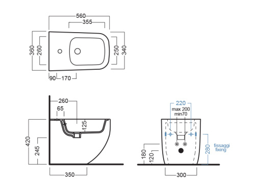 Биде Hatria NEXT A0Y3AU02 напольное - фото 3
