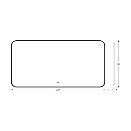 Зеркало в ванную Defesto AURA DF 2978SH 120х60 - фото 2