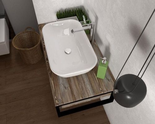 Тумба под раковину 1MarKa Grunge Loft У85846 90х50 подвесная цвет коричневый - фото 2