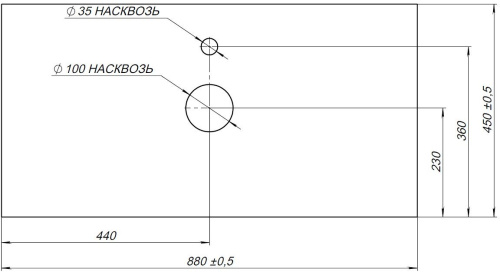 Столешница Aquanet Nova Lite 00257614 88х45 накладная цвет серый - фото 3