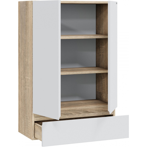 Шкаф СанТа Марс 700413 60х30х90 подвесной цвет белый/янтарный - фото 2