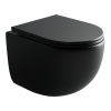 Унитаз подвесной Ceramica Nova UP CN4007MB черный с сиденьем микролифт безободковый душевой смыв