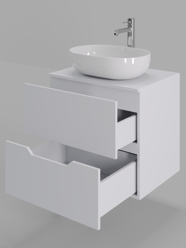 Тумба с раковиной Orange Line Li-60TuwMDF+B05-480W 61х46х70 - фото 4