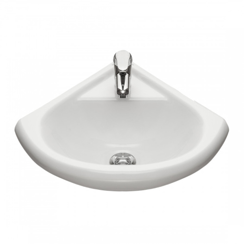 Раковина из сантехнического фарфора Santeri Радиан 131309S0010B0 41х48 подвесная цвет белый 1 отверстие под смеситель - фото 2