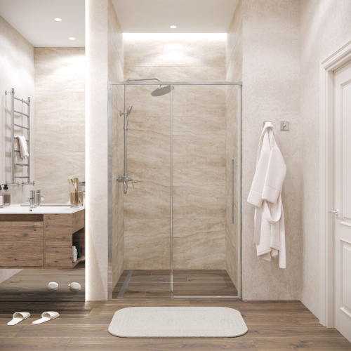 Душевая дверь Grossman Galaxy 100.K33.01.140.10.00 140х195 стекло прозрачное профиль хром глянцевый - фото 4