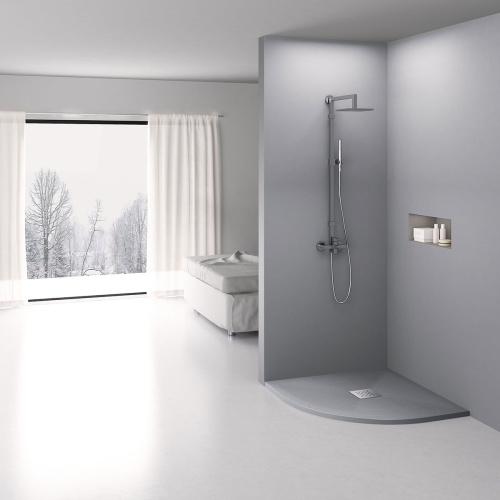 Душевой поддон Vincea H25 VST-4SQ9090G 90х90 искусственный камень серый - фото 2