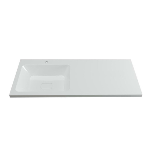 Раковина из искусственного камня Orange Sistema ST-110RAL 110х48 над стиральной машиной цвет белый - фото 2