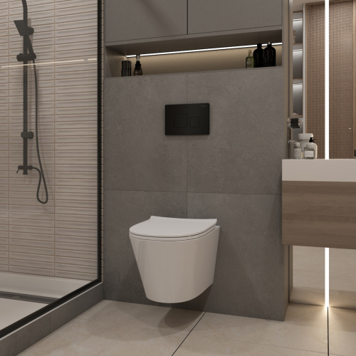 Клавиша смыва механическая Teymi Kati T70702BM цвет черный - фото 2