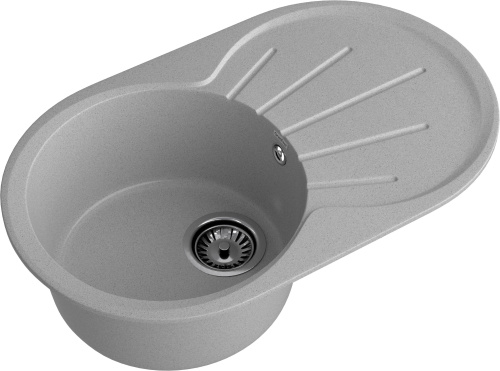 Кухонная мойка Granfest Rondo R-750L серый 75х46 цвет серый поверхность матовая - фото 2