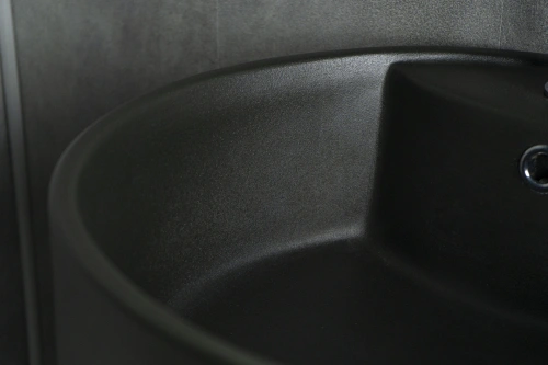 Раковина керамическая Gid Autonomo 81109 45х45 напольная цвет черный 1 отверстие под смеситель - фото 3