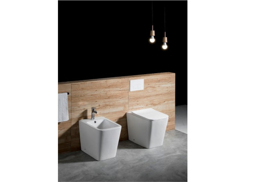 Унитаз приставной Aquatek ЛИБРА NEW AQ1908N-00 белый с сиденьем микролифт безободковый душевой смыв - фото 3