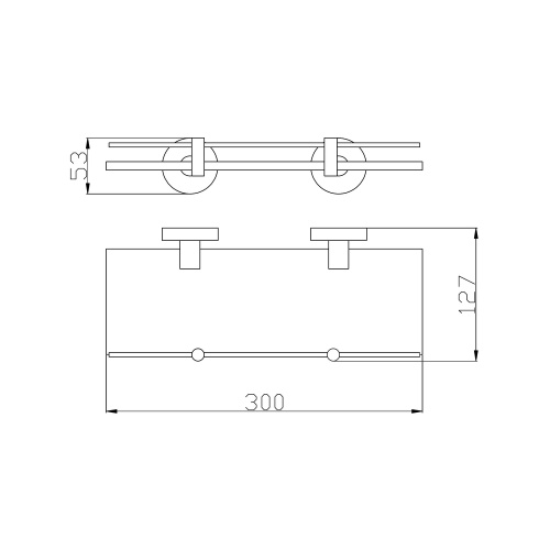 Полка в ванную комнату RavSlezak Colorado COA0900/30MGL - фото 2