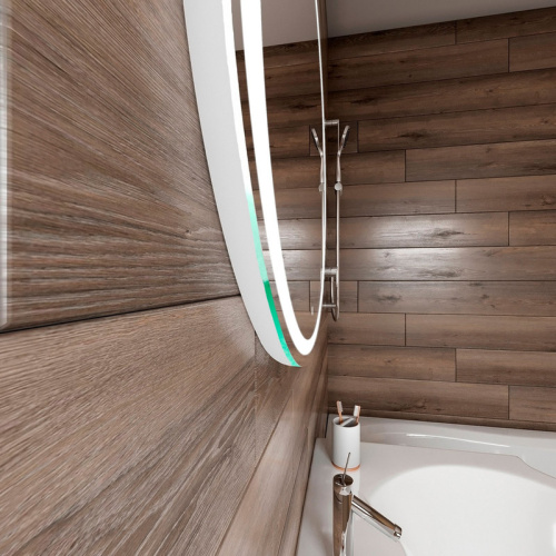 Зеркало в ванную Континент Credo ЗЛП84 90х70 цвет белый - фото 5