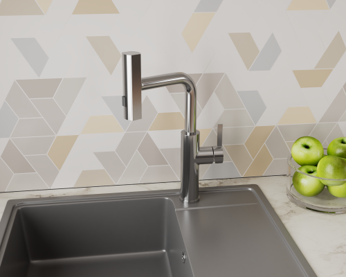 Смеситель для кухни  Tinos TI3732-18 на раковину/столешницу сатин - фото 4