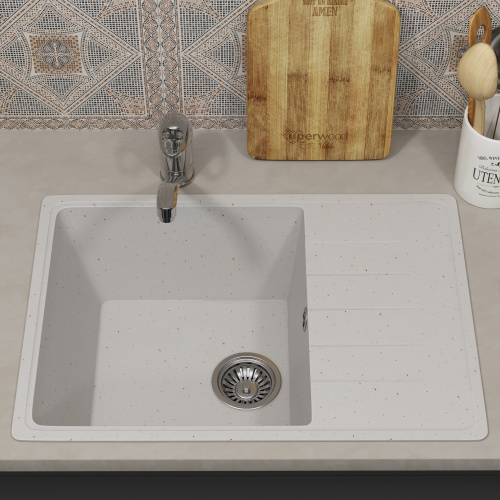 Кухонная мойка Uperwood ECON UPD-506 4910201239 60х42 цвет белый - фото 3