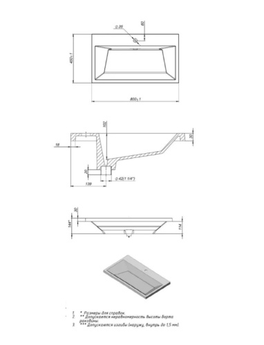 Раковина из искусственного мрамора Uperwood Olivia ROlivia80wg 80х45 полувстраиваемая цвет белый глянцевый - фото 4