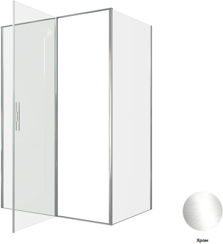 Душевой уголок Allen Brau Priority 3.31034.00 + 3.31043.00 140х90 стекло прозрачное профиль хром глянцевый без поддона - фото 4